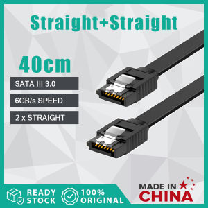 【Ready Stock】SATA 3.0 6Gbps L Shaped / Straight Serial ATA Data Cable SATA III With Clip For SSD HDD Hard Disk