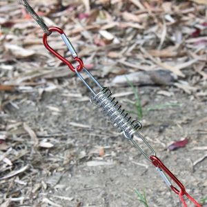 5PCS Stainless Steel Wind Rope Buckle Spring Hook Buckle Tent Tightener Fixed Hook Rope Buckle Camping Accessories