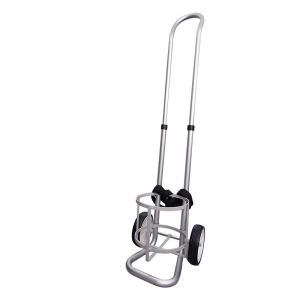 Stainless Steel Oxygen Cart Medical Cylinder Transport with Secure Straps