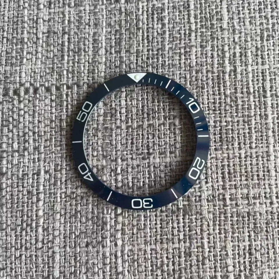 Luminous Black Blue Gray Ceramic Bezel Insert For Longines 41Mm