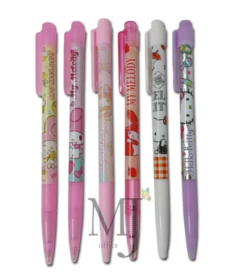 Ballpoint pen 0.38mm. ปากกา ปากกาลูกลื่น ปากกาลายการ์ตูน ปากกาลายลิขสิทธิ์ Disney Lamoon หมึกน้ำเงิน หมึกแดง คละลาย คละสี