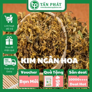 Kim ngân hoa sấy khô túi lớn loại 1kg- tấn phát - Hàng sạch chuyên dùng để pha trà