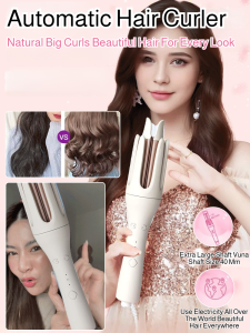 Automatic curling iron for one-second curls Curling iron for big waves Fully automatic curling iron Electric curling iron that doesnt damage hair