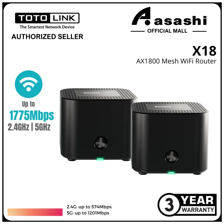 Totolink X18 AX1800 Mesh WiFi Router