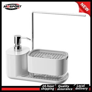 【Free Shipping】 Premium Soap Dispenser with Detachable Tray and Sponge Holder for Easy Cleaning