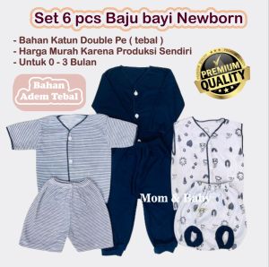 6 Pcs Bayi Panjang Celana Bayi Setelan Bayi Set Bayi Baju Bayi Newborn Baju Bayi Baru Lahir Atasan Bayi Baju Bayi Kado Murah Baju