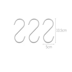 Home Signature 3 pcs Set S Hook Stainless Steel Seamless Home Kitchen Bathroom Storage Wardrobe Hanging