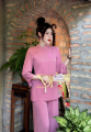 Pháp phục đi lễ, đồ lam đi chùa truyền thống thêu chữ An. 