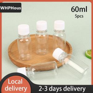 [COD] WHPHous Ship within 24 hours 5Pcs 60ML Small Plastic Bottles Ginger  Bottles With Caps Mini Juice Bottles Reusable Liquid Bottle Container Leak Proof
