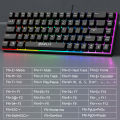 Inplay BK680 RGB Membrane Wired Keyboard Raibow Light Waterproof Smooth Gaming Keyboard For PC Laptop. 
