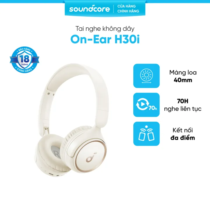 Tai nghe không dây chụp tai soundcore H30i | Hỗ trợ app | Pin khủng | Bluetooth 5.3 | BigBuy360 - bigbuy360.vn Tai nghe không dây chụp tai soundcore H30i | Hỗ trợ app | Pin khủng | Bluetooth 5.3 | BigBuy360 - bigbuy360.vn
