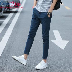 Cozy Up Slacks Pants Men Casual  Feet Stretch Straight  Youth Slim Fit Chinos Trousers for Male