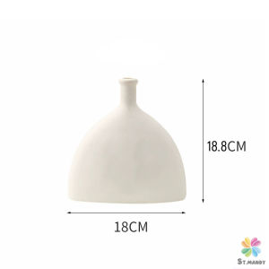 MD แจกันตกแต่งดอกไม้แห้ง แจกันดอกไม้พลาสติกสีขาว เรียบง่าย สร้างสรรค์ สําหรับตกแต่งโต๊ะ Plastic vase