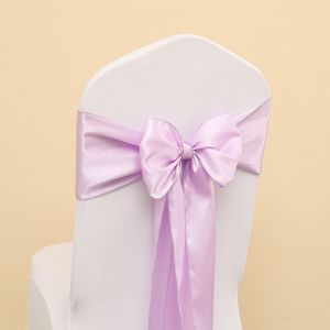 NOBLELYN Self Tie Satin Chair Sashes Butterfly Ties Elegant Design Wedding Chair Bows Universal Fit Chair Cover Decoration Wedding Party