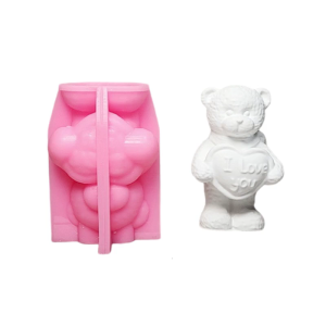 Bear Statue Silicone Molds for Making Soap Chocolate Candy Cake Home Decoration Epoxy Resin Silicone Molds