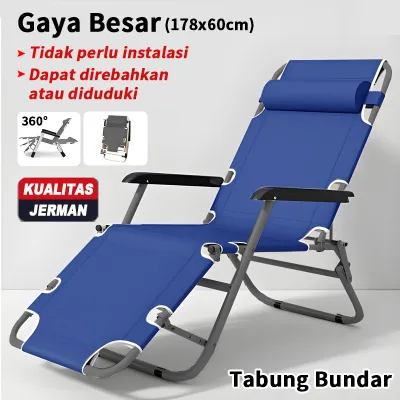 Monake German Kursi Malas Garden Chair Tempat tidur lipat Lipat Piknik Kursi Santai Kasur Multifungsi Tidak memerlukan instalasi Kursi Malas