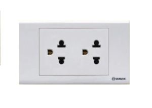 Ổ cắm điện đôi 3 chấu Sino Vanlock S18UE2