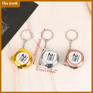 [The Gesh] Mini Small Portable Tape Measure Portable Key Chain 2 M Ruler Household Steel Tape Measure