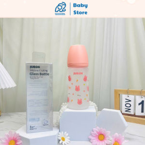 Bình sữa thuỷ tinh Babuu/Jubon tráng silicon dung tích 160ml và 240ml