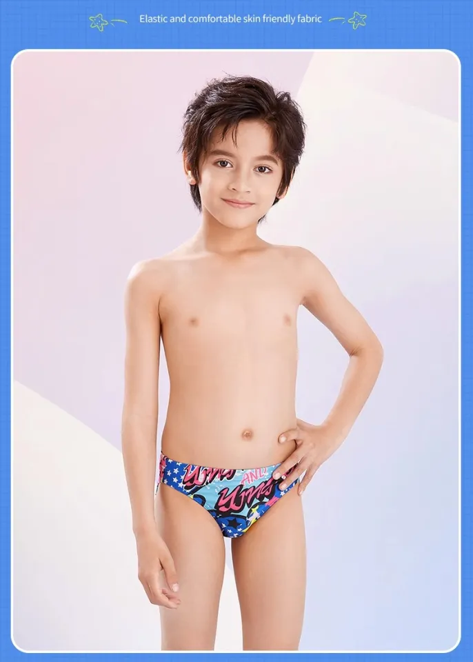 YINGFA Kids Boy Swimwear Professional Competition Swim Short Waterproof  Anti Chlorine Training Racing Swim Brief