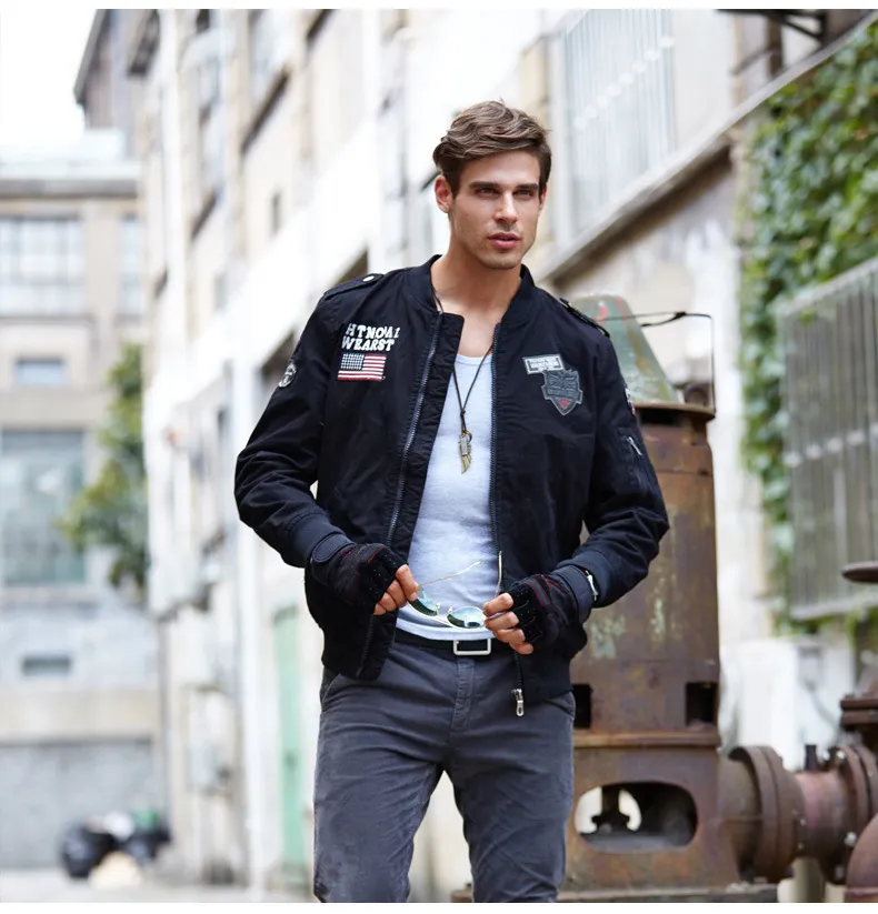Hot Sale High Quality Mens Bomber Jacket Military Streetwear