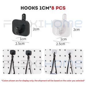 Pegboard Perforated Wall Display Rack Peg Board Wall Mounted Hole Board Bedroom Wall Organizer Bilik Tidur Aksesori 洞洞板