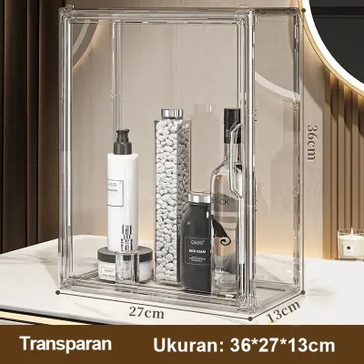 XMVP Kotak Penyimpanan Kosmetik Akrilik Acrylic Transparant Cosmetic Display Box Penyimpanan Desktop Yang Cantik