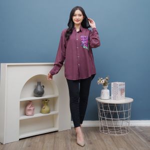 KEMEJA WANITA POLOS ADEM RAYON