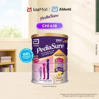 1 lon PediaSure 1-10 tuổi dạng bột hương Vani 1.6kg