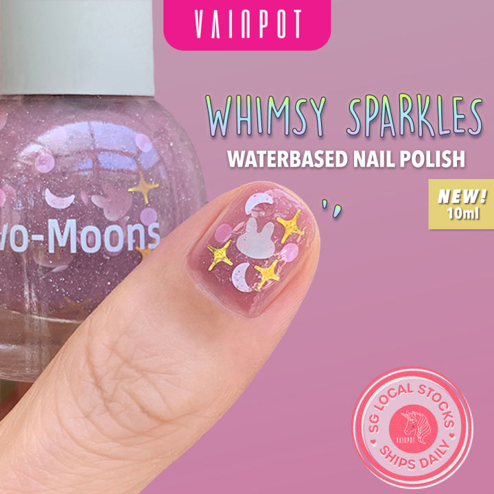 [VainpotSG] TWO MOONS Whimsy Sparkles Water Based Peel Off NonToxic