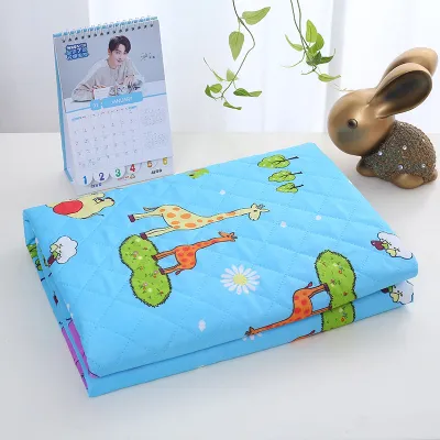 Reusable Cotton Waterproof Bed Protector Mat Baby Diapers Menstrual Pad Washable Incontinence Underpad for Elderly Women Period Bed Liner