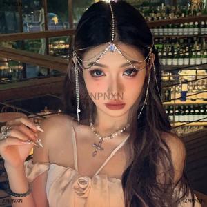 [COD] ZNPNXN Ancient Style Elf Hair Accessories Rhinestone Multilayer Tassel Headwear For Women Girls Princess Tassel Hair Accessories