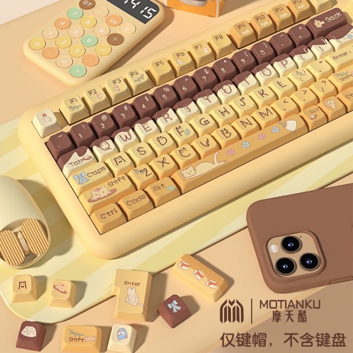 Pudding Theme Keycaps 138/158keys MDA Profile Five-sided Sublimation ...