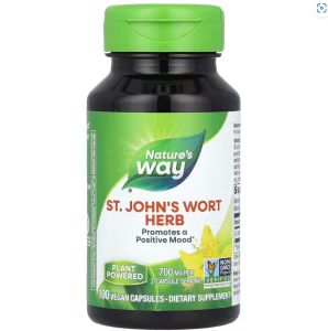 Natures Way St Johns Wort Herb 700mg 100 Vegetarian Capsules Promotes Positive Mood