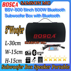Bosca BSV-500 5inch 500W Subwoofer Speaker Box with Bluetooth With FM Radio With USB TF SlotBass and Treble Controlle