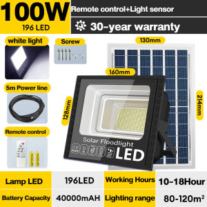 【BUY 1 TAKE 2】solar flood light 600W outdoor waterproof IP68 original 606LED 680000mAh with solar panel garden lamp room night light bulb for courtyard automatic with remote control christmas decorations 2025 As low as 109 pesos