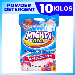 10 KILOS Mighty Clean Floral Garden Scent Anti-Bacterial Powder Detergent with Optical Brightener 10KG - BLUE Jumbo Sack