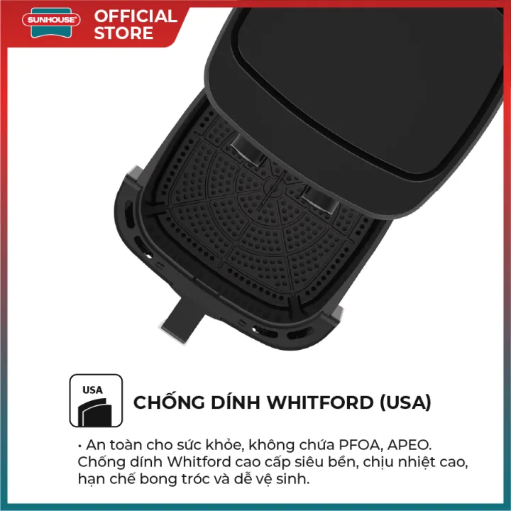 Nồi chiên không dầu 9L -Tự ngắt khi quá tải nhiệt, an toàn sử dụng - Công suất 1800W - Bảo hành 12 tháng - Hàng Chính HãngSUNHOUSE SHD4035 | BigBuy360 - bigbuy360.vn Nồi chiên không dầu 9L -Tự ngắt khi quá tải nhiệt, an toàn sử dụng - Công suất 1800W - Bảo hành 12 tháng - Hàng Chính HãngSUNHOUSE SHD4035 | BigBuy360 - bigbuy360.vn