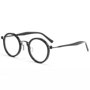 FIRADA Luxury Fashion Eyeglasses Women Vintage Round Acetate Titanium Eyewear Optical Prescription Glasses Frame For Men H33090