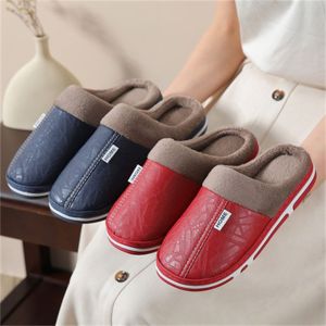 OKDEALS Portable Plush Waterproof Winter Slipper House Slippers Thick Bottom Cotton Shoes