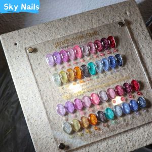 JYS 20 สี ชุดยาทาเล็บเจล เจลเพชรแตกหัก เจลแวววาว เจลเลื่อม (JIAO YAN SHE) พร้อมแผนภูมิสีสำเร็จรูป