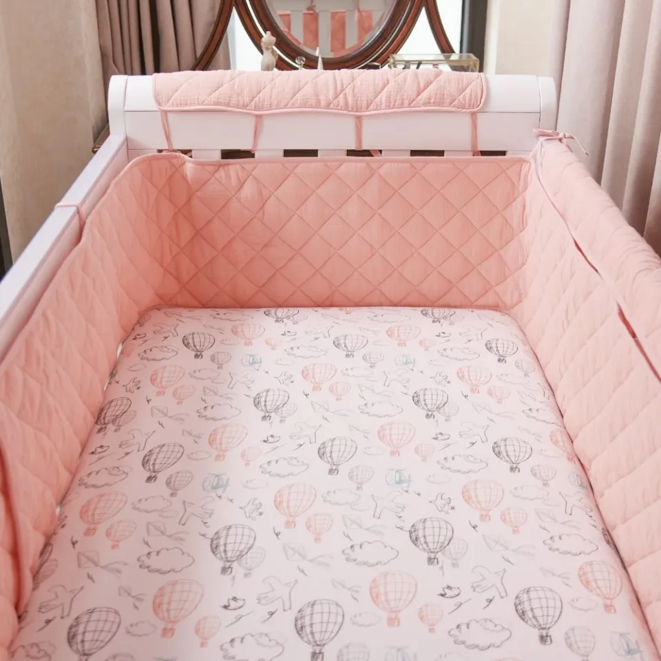 Cream hot sale cot bumper