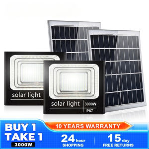 Solar Light LED 3000W Waterproof Outdoor IP67 Lamp With Remote BUY 1 TAKE 1