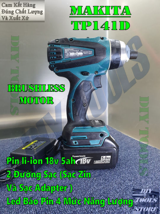 Máy Bắn Vít Nội Địa Nhật Makita TP141D, 18v 5ah, Nội Thất Như Mới