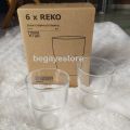 Gelas Susu Kaca Bening 1 Paket Isi 6 Pcs. 