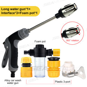 SEAMETAL High Pressure Water Mist Generator Adjustable Metal Spray Nozzle Anti-slip Handle Water Jet Sprinkler For Household Garden Car Wash