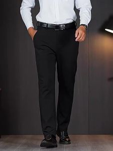 [ Four-way stretch ] Spring Summer Thin Stretch Dress Pants Mens Casual Long Pants Mens Straight Business Formal Suit Pants