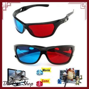 [The Cici Shop] 3D Glasses Red Blue Black Frame For Dimensional Anaglyph TV Movie DVD Game