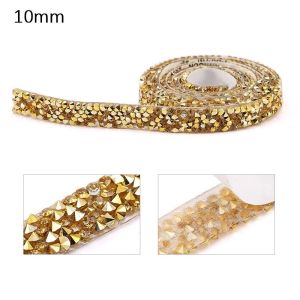 Self-adhesive Rhinestones Trim Glitter Crystal Tape Ribbon Chain For DIY Crafts Decorations