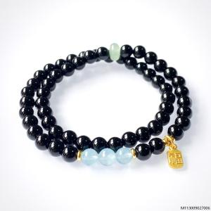 Thousand Crystals and Ten Thousand Beads   Natural Black Agate Crystal Bracelet diy Five Elements Beaded Womens Bracelet Agate Crystal Bracelet 2026